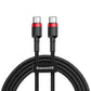 Baseus Cafule USB-C PD Schnellladekabel 100W – Nylon Schwarz - MIZO.at