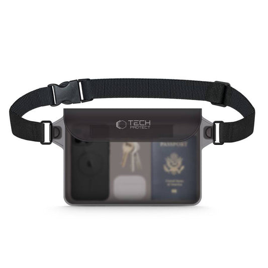 Tech-Protect UWP10 Waterproof Pouch | 10" Universal, Black/Clear - MIZO.at