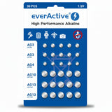 everActive Mini Alkaline Batterien Set 30er – G3/G4/G10/G13 - MIZO.at
