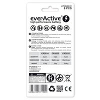everActive Knopfzellen Set 8er – CR2032/CR2025/CR2016 - MIZO.at